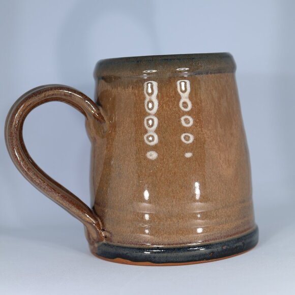 Handmade Ceramic COffee MUg-Bichon Frise Dog Design Rustic Stoneware Pottery Cup - Picture 3 of 7